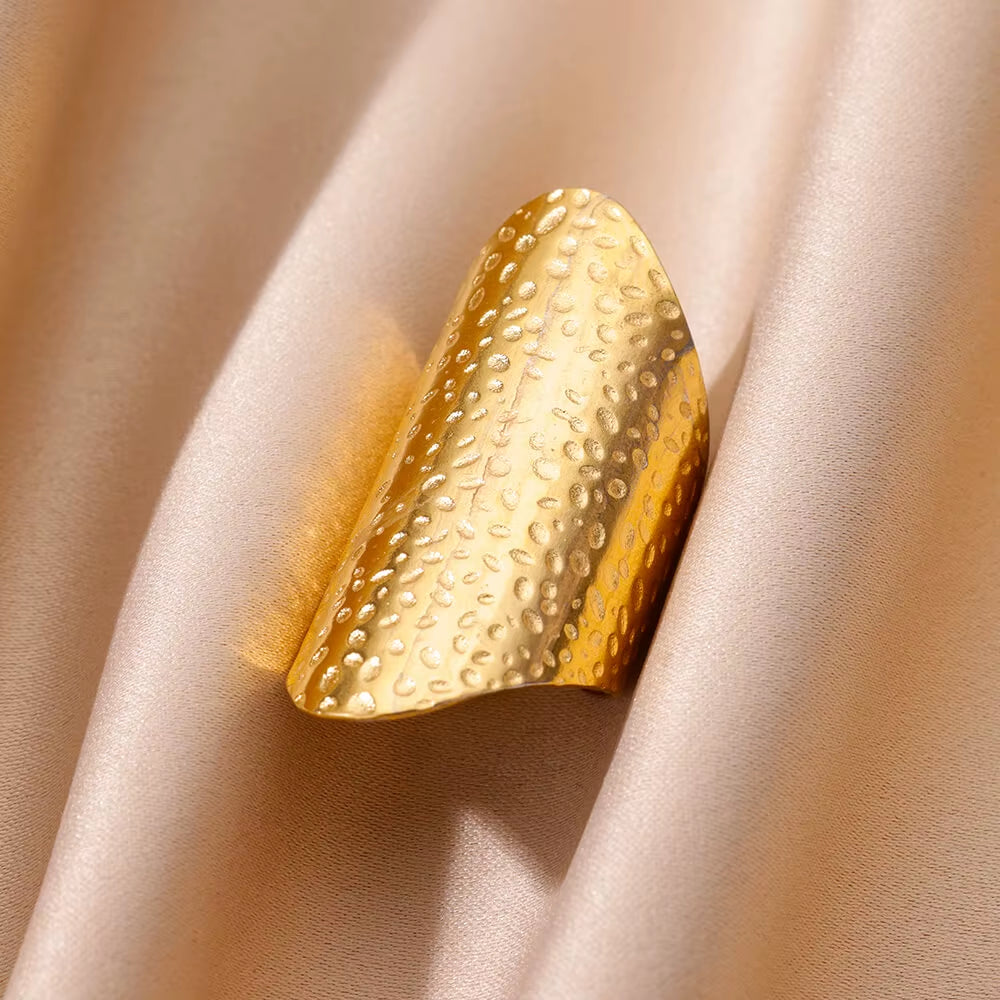 Vintage Gold Stainless Steel Ring